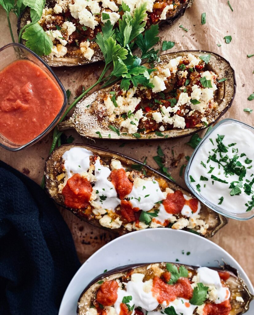 Vinete coapte cu telemea