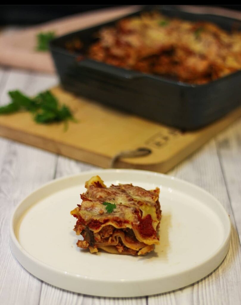 Lasagna cu pui și ciuperci