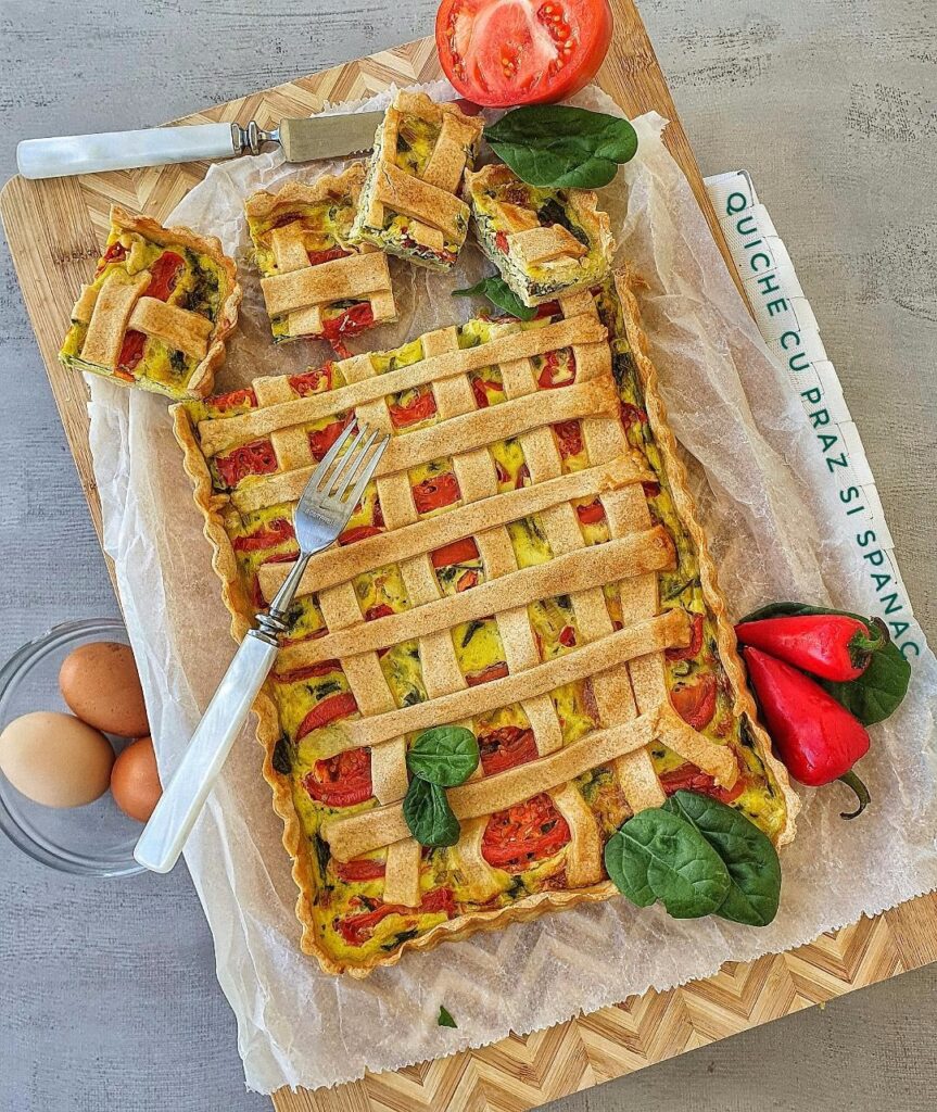 Quiche cu praz si spanac (babyfriendly)