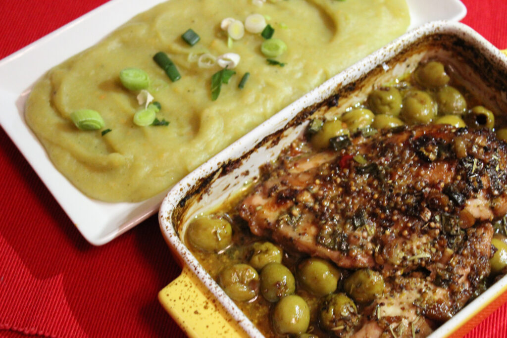 Piept de pui cu mustar si masline