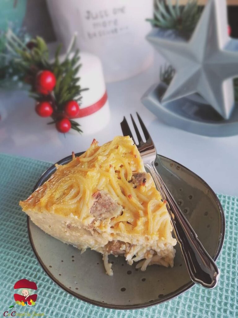 Budincă de paste cu fructe