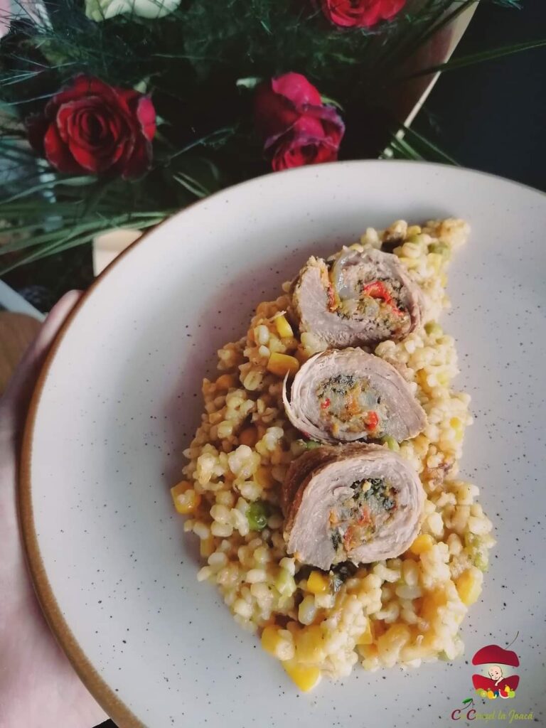 Ruladă umplută cu legume