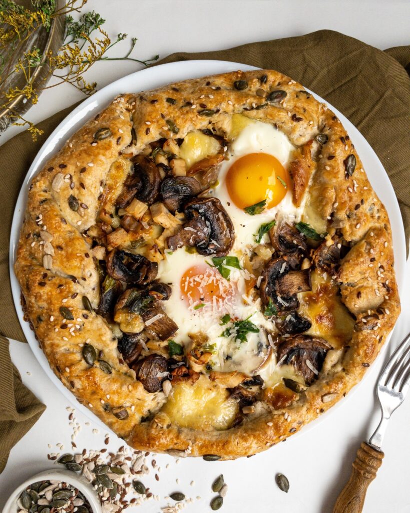 Galette sarata cu pui si ciuperci