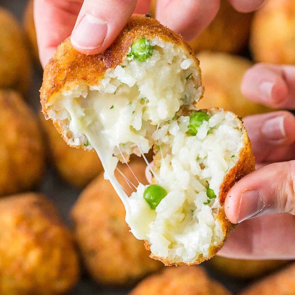 Bile cu orez și mozzarella