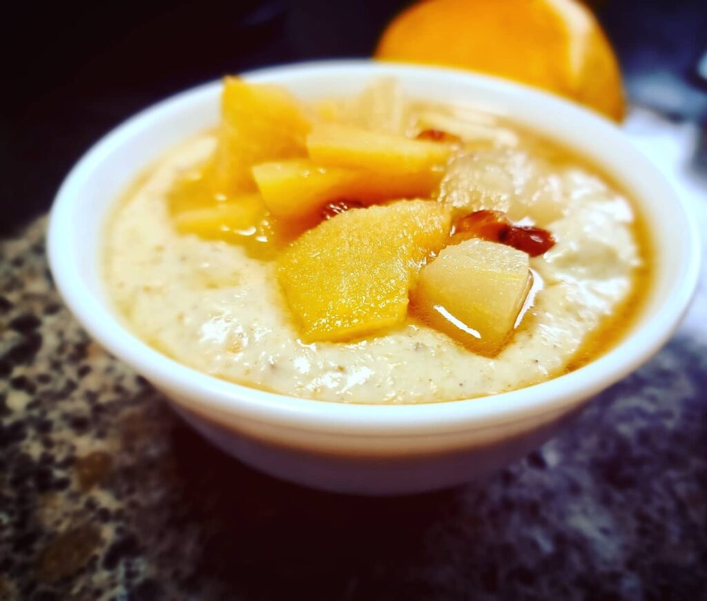 Terci de ovăz cu gutui și pere