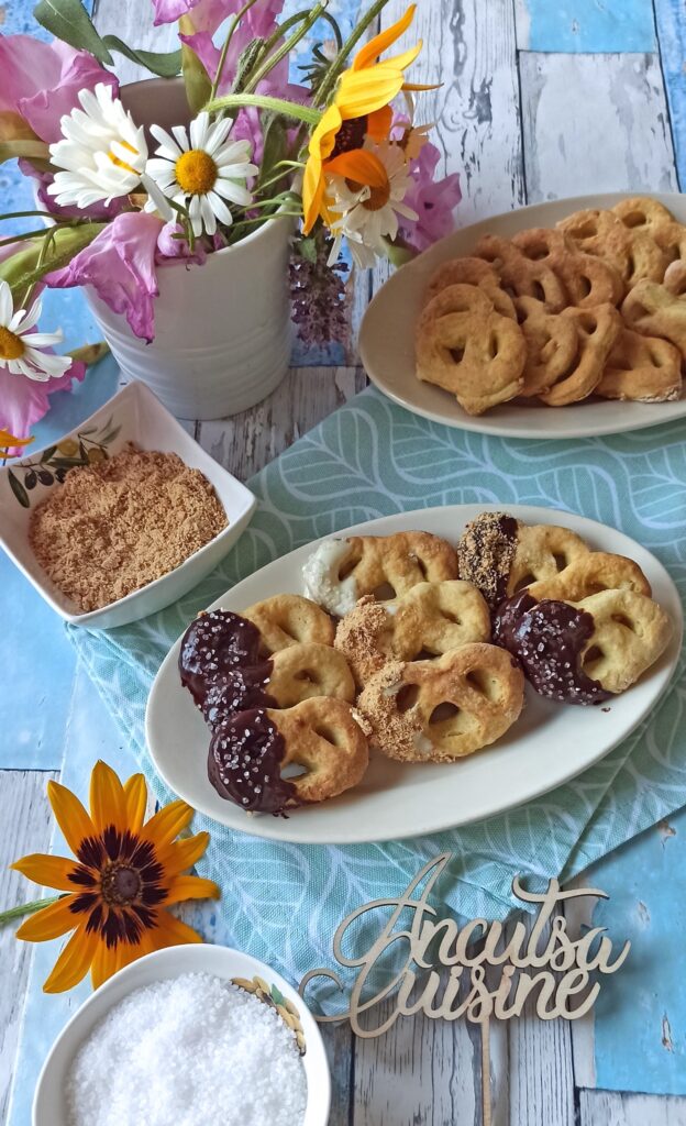 Covrigei cu ciocolată, sare de mare și arahide sărate