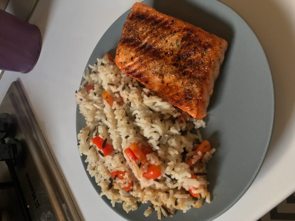 Somom la gratar cu orez