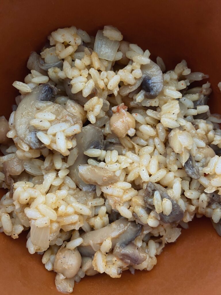 Orez cu ciuperci si naut