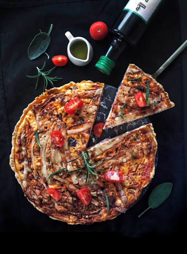 Quiche cu feta si ardei copti