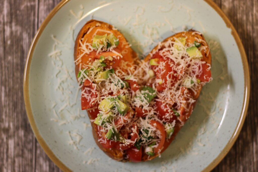 Cartof dulce copt cu avocado