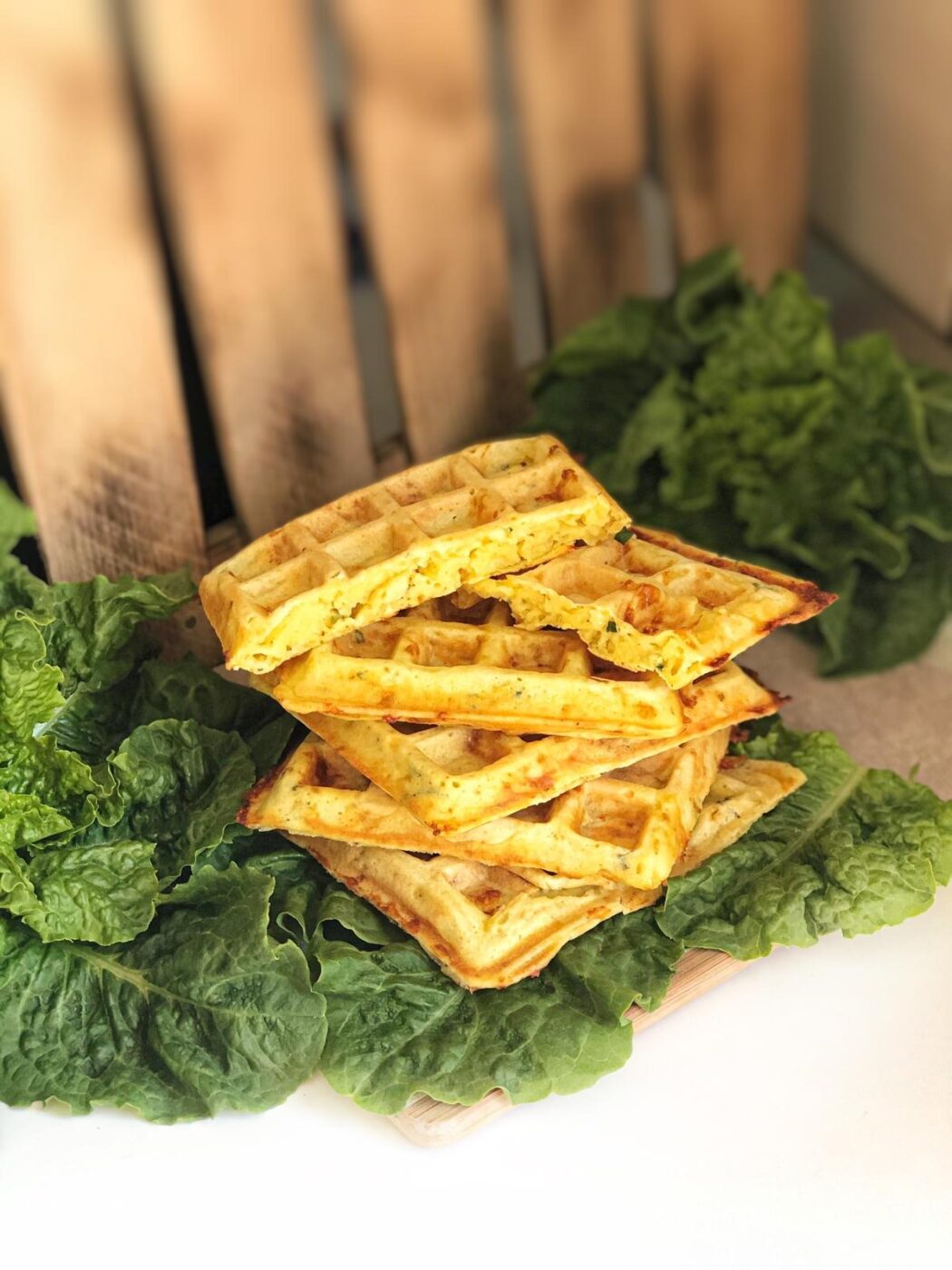 Waffles cu mozzarella și verdeață iCooking pentru bucatarii de acasa